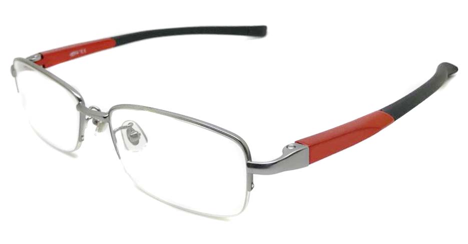 black with red blend sports Rectangular glasses frame LT-G076-C2