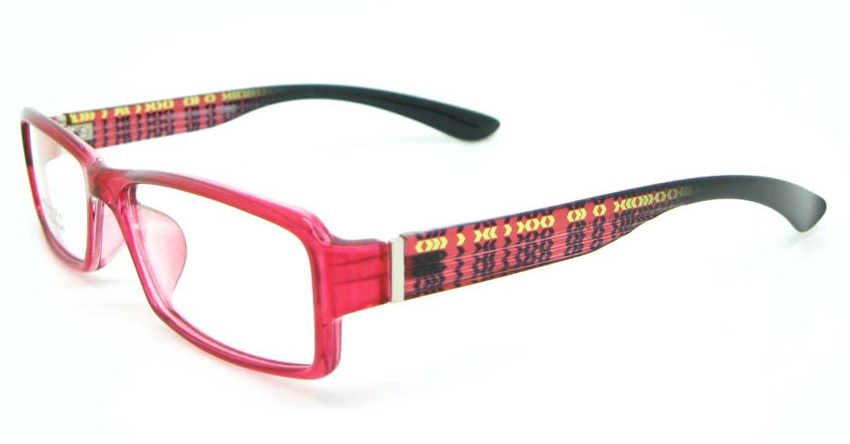black with red tr90 Rectangular glasses frame JNY-MJN159-C13
