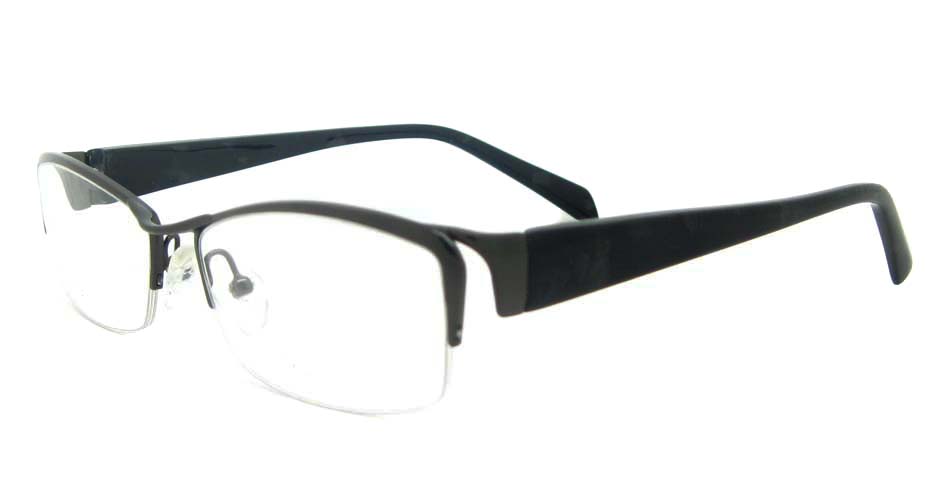 blend black Rectangular glasses half frame YL-WORD1341-C3