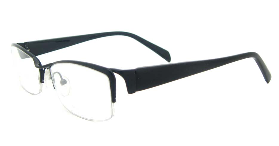 blend black Rectangular glasses half frame YL-WORD1341-C4