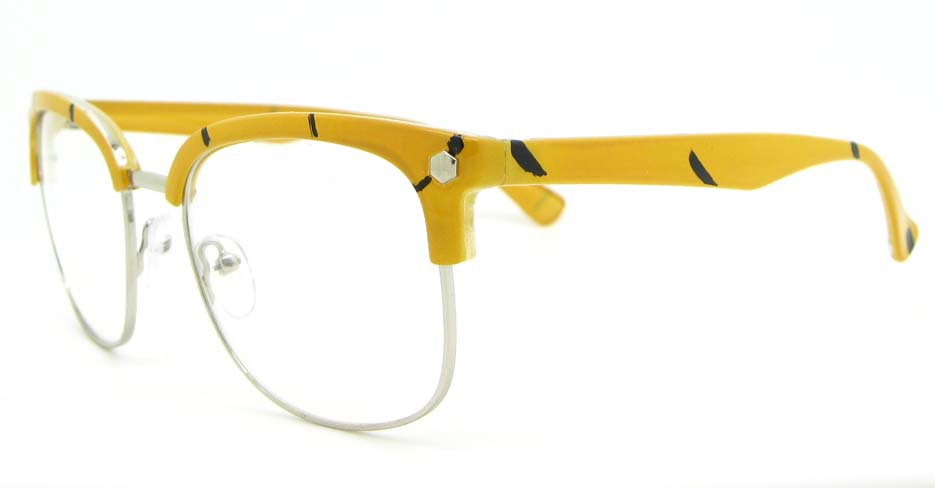 blend retro yellow glasses half frame WLH-QS010-C5