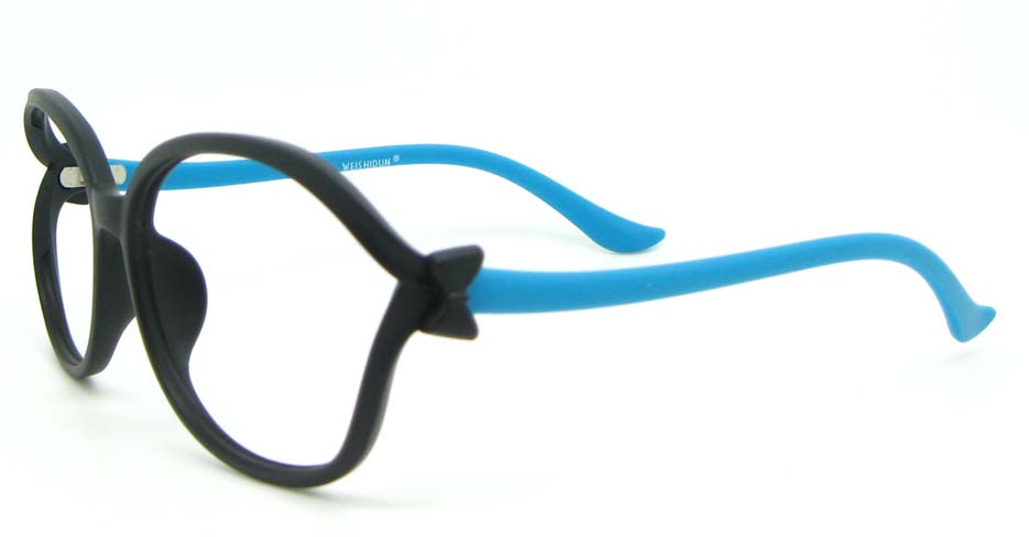 blue blend oval glasses frame HL-1014