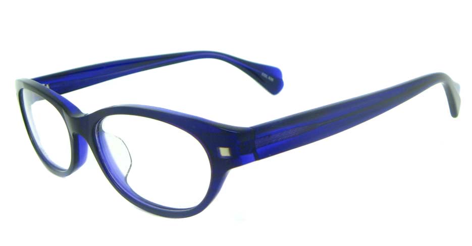 blue oval plastic glasses frame YL-JB8315-C535
