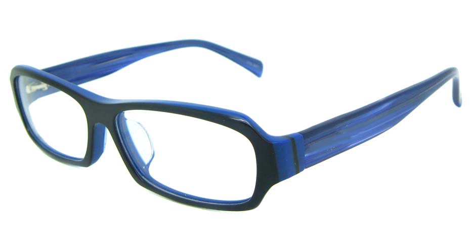 blue plastic rectangular glasses frame YL-RB8319-C547