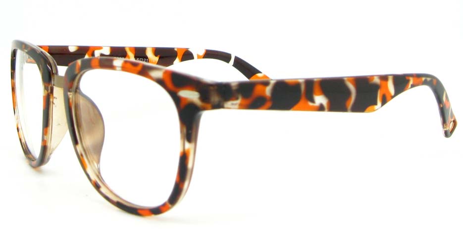 brown blend oval glasses frame WLH-8332-C3