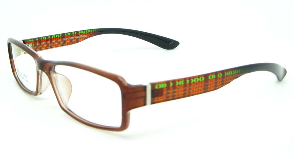 brown with black tr90 Rectangular glasses frame JNY-MJN159-C7