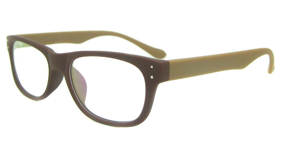 brown with tea tr90 oval glasses frame YL-KDL8051-C5