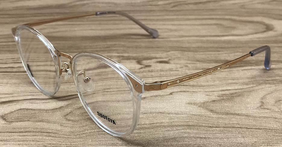 clear gold frame glasses