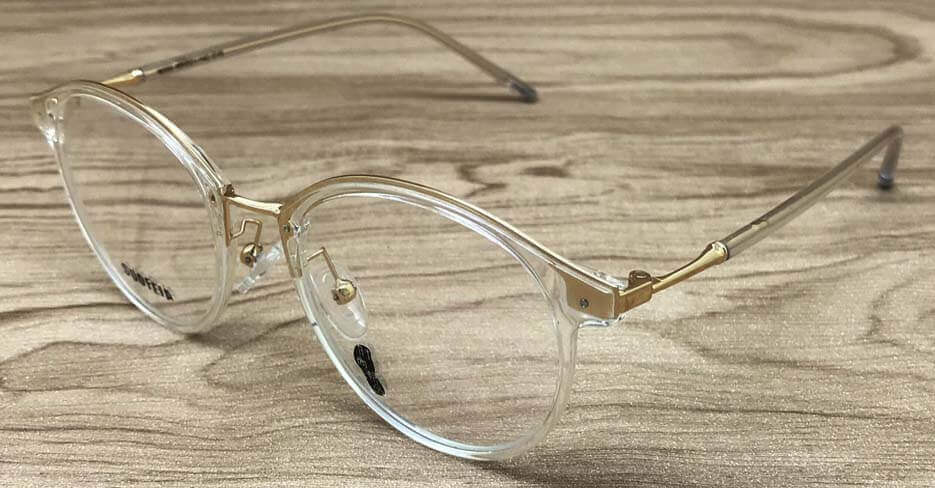 clear half frame glasses