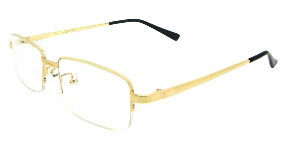 gold metal Rectangular glasses frame  WKY-ASR7151-J