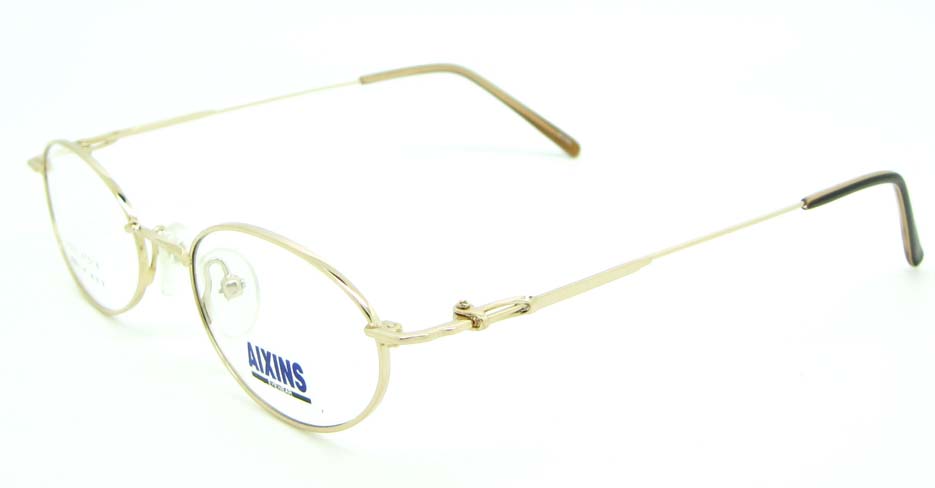 gold metal oval glasses frame JNY-AO2347-J