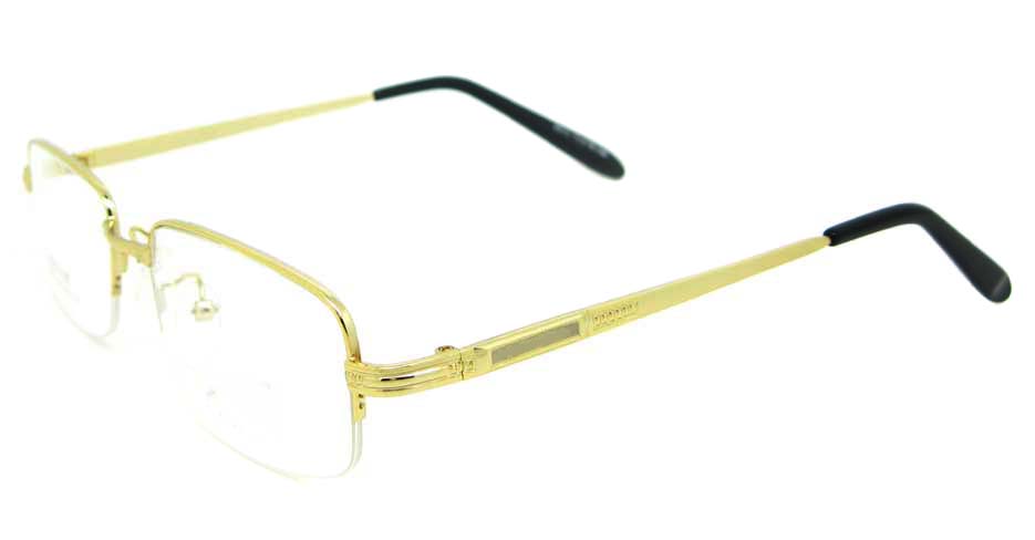 gold metal rectangular glasses frame WKY-DNI6015-J