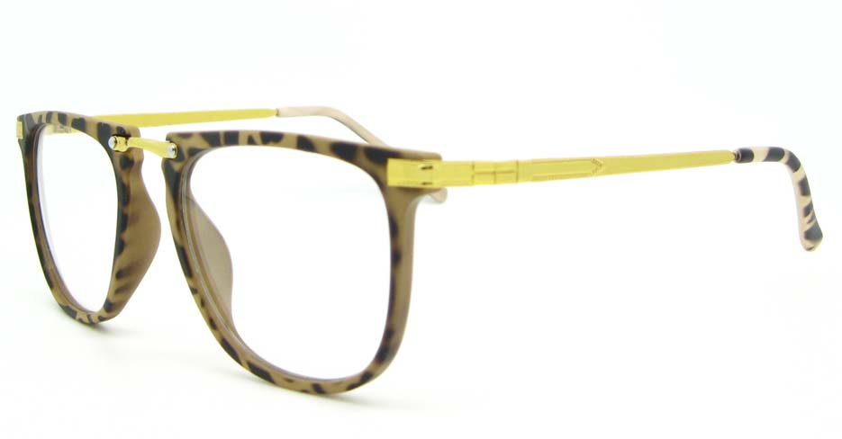 gold with brown Wayfarer blend glasses frame  WLH-5025-C4