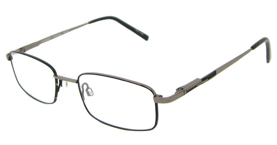 grey  oval metal glasses frame HL-DOLA001-HZS
