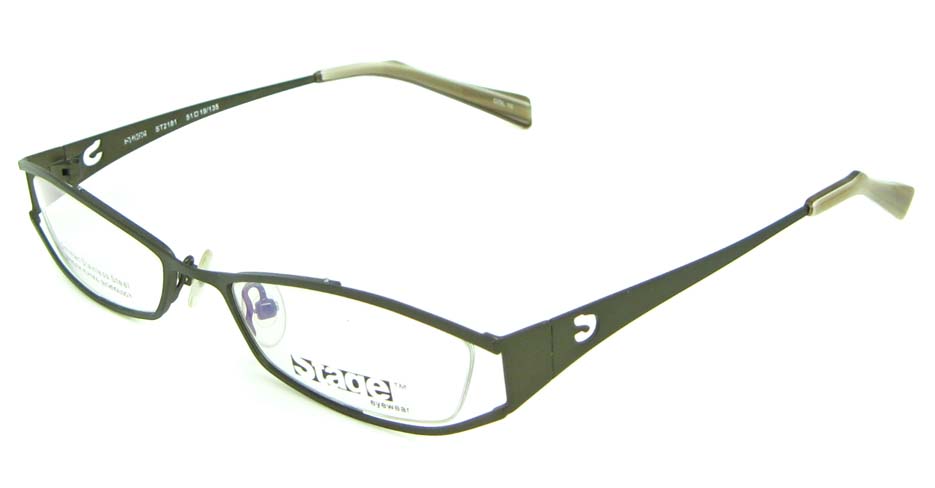 grey metal oval  glasses frame HL-ST2181-10