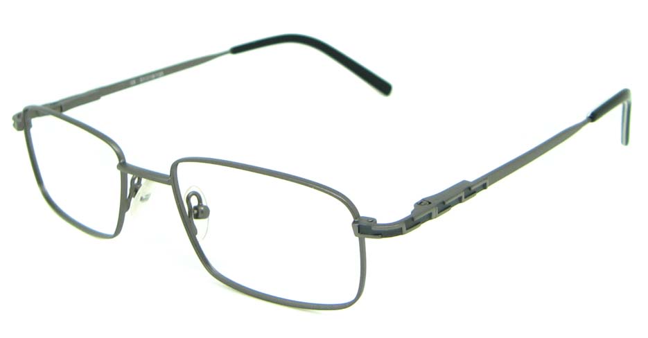 grey metal oval glasses frame HL-1755-001