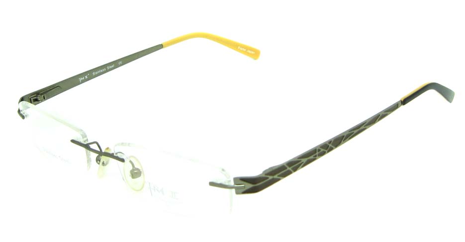 grey metal rectangular  glasses frame  HL-PM671-c50