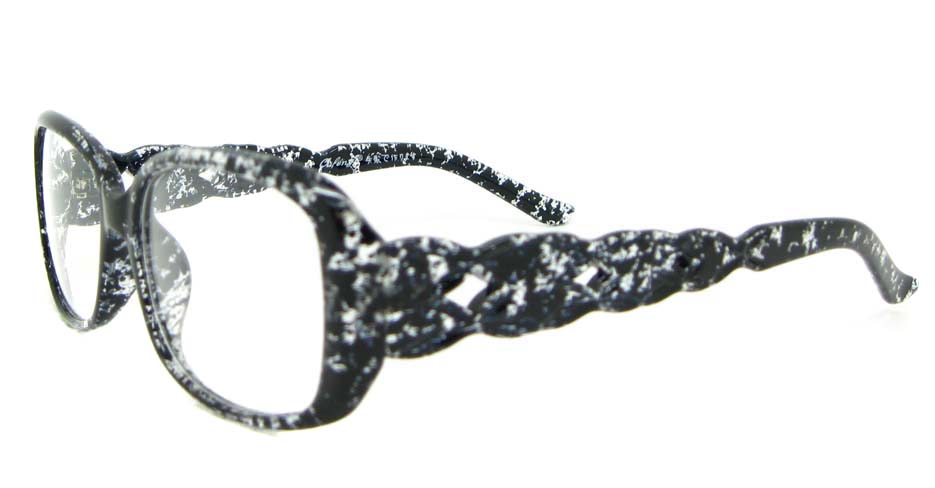 grey oval plastic glasses frame WLH-7105-C1