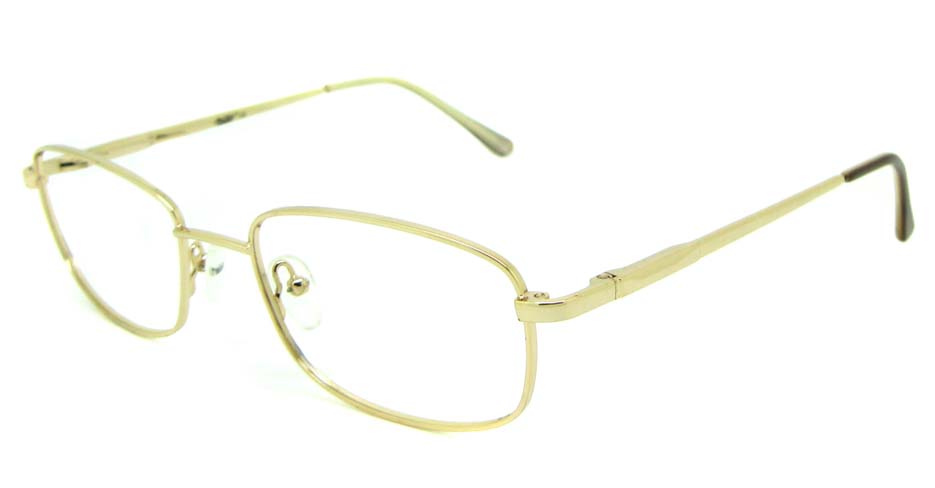 khaki metal oval glasses frame  HL-AE805-C1