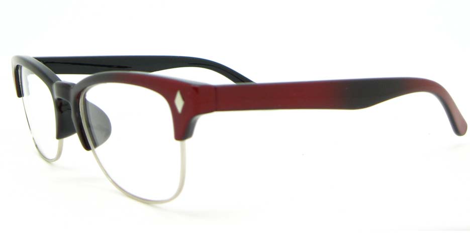 oval brown blend retro glasses frame  WLH-0026-C1
