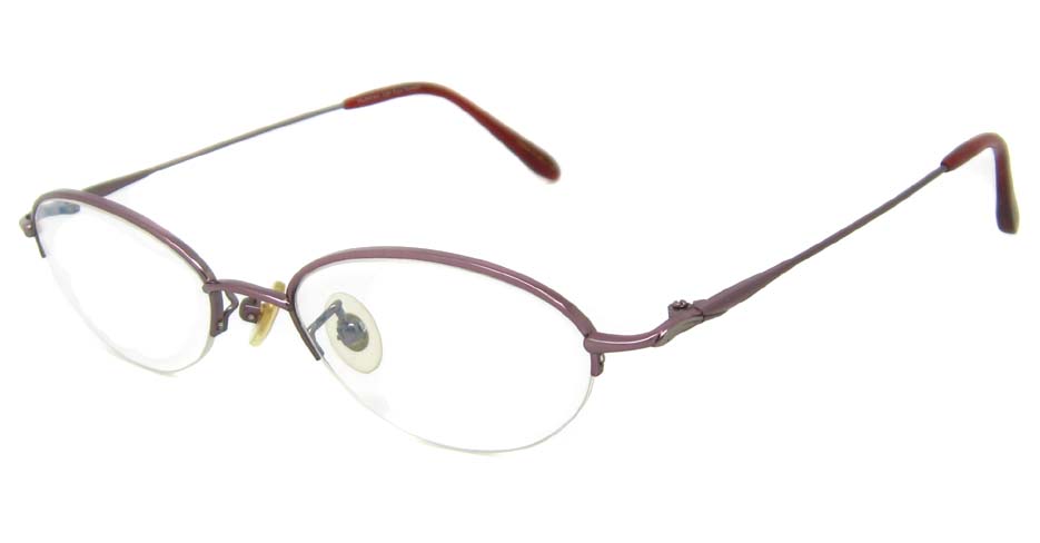 pink cat eye rectangular  titanium glasses frame HL-V640