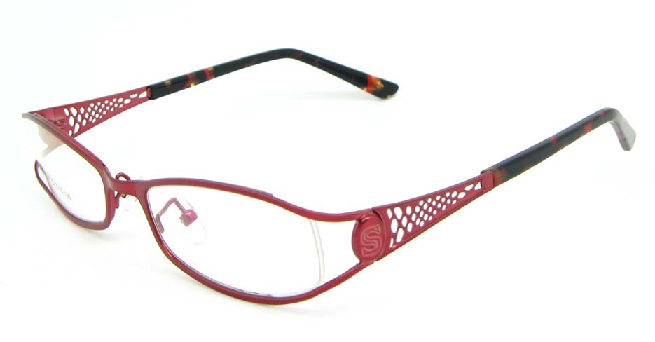 pink metal oval glasses frame WKY-XDBL508-H
