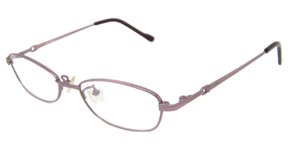 pink titanium  oval glasses frame  HL-b2025-E08