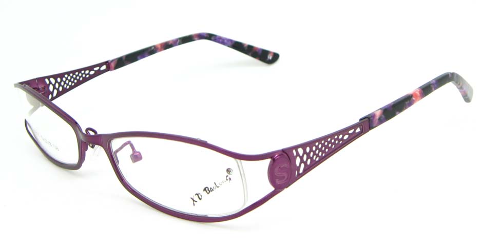 purple metal oval glasses frame WKY-XDBL508-Z