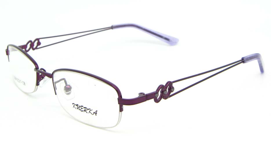 purple oval metal glasses frame WKY-KM5528-z