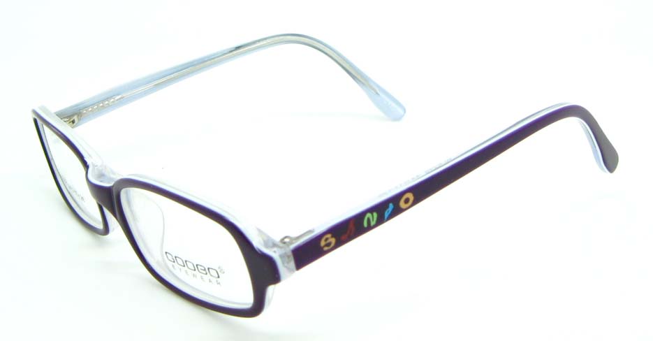 purple plastic rectangular glasses frame JNY-BL6239-C175