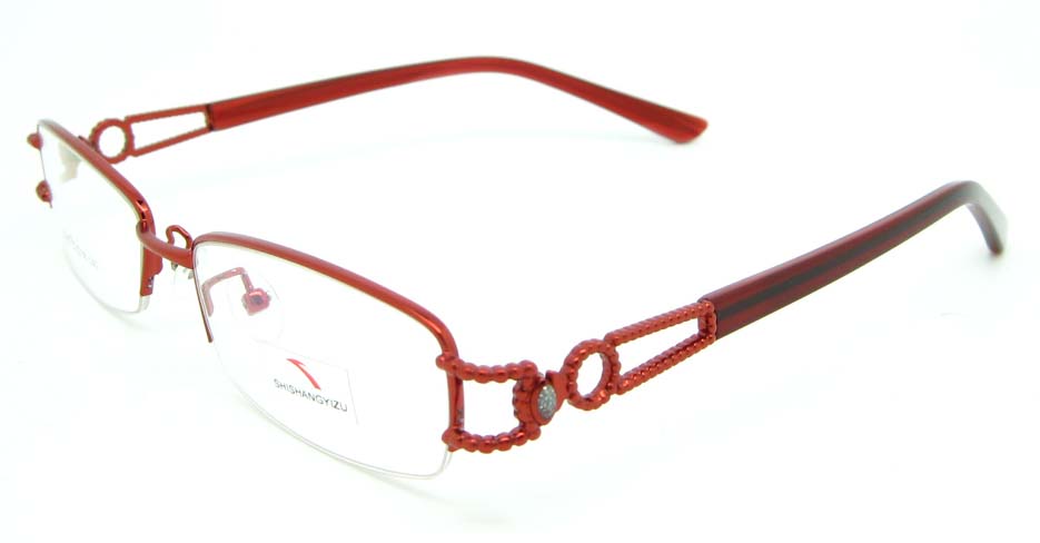 red blend rectangular glasses frame JNY-SSYZ2146-H