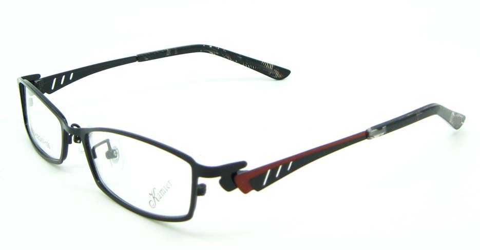 red with black metal oval glasses frame  JNY-KM8825-HS