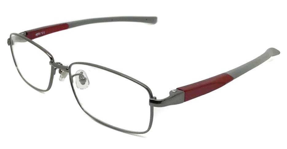 red with silver blend oval sport glasses frame LT-G075-C1