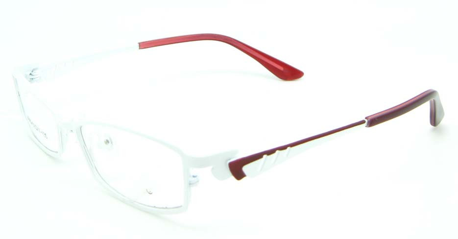 red with white metal oval glasses frame  JNY-KM8825-BS