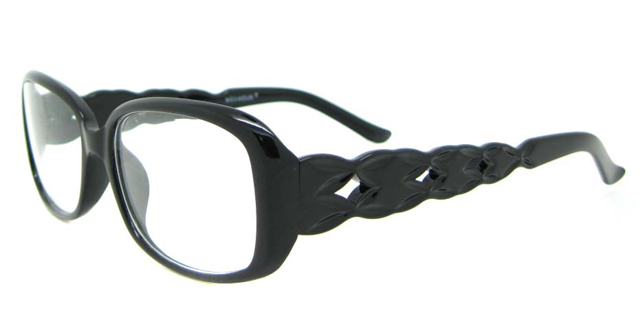retro black oval plastic glasses frame  WLH-301-C4 
