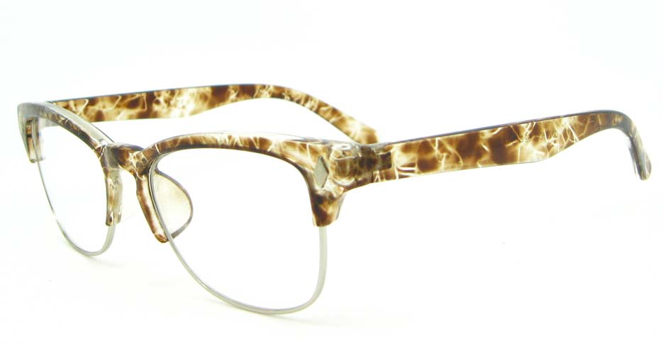retro oval Tortoise blend glasses frame WLH-0026-C6