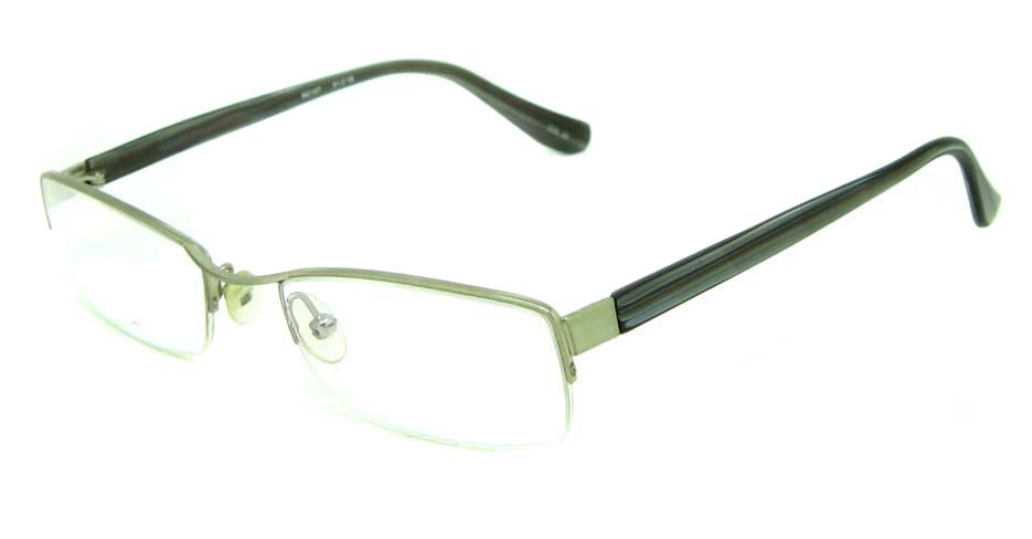 silver blend rectangular glasses frame HL-M2107-22