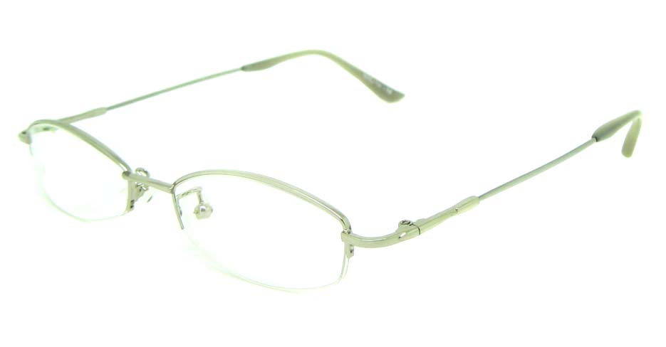 silver metal oval  glasses frame JS-LJS9919-Y