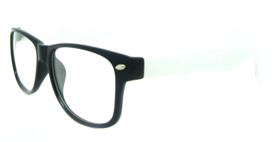 white with black plastic oval glasses frame YL-KLD8081-C3