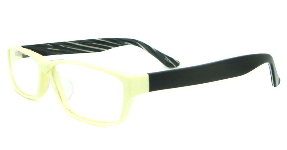yellow with black Rectangular Acetate glasses frame YL-JB8312-C530