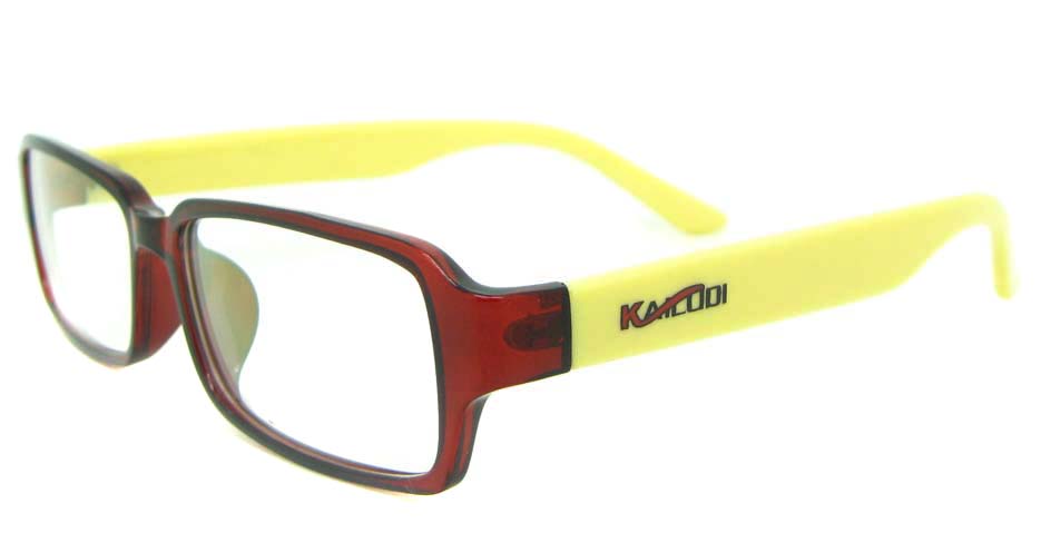 yellow with red tr90 Rectangular glasses frame YL-KDL8050-C6